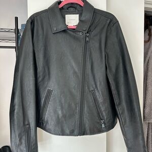 Anthropologie Women's Black Leather Jacket